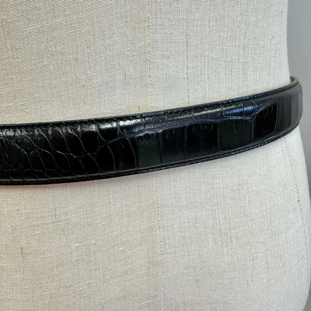 Lauren Ralph Lauren Logo Reversible Black Leather Belt Size‎ Large/X Large